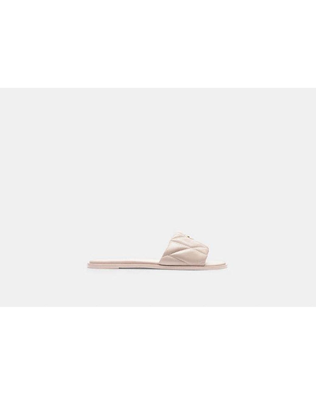 COACH Black Holly Sandal With Quilting