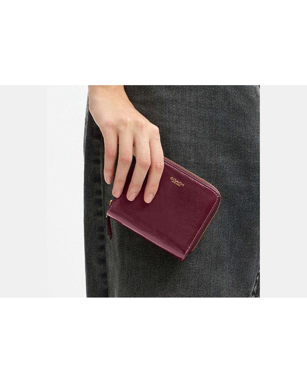 COACH Red New York Billfold Wallet