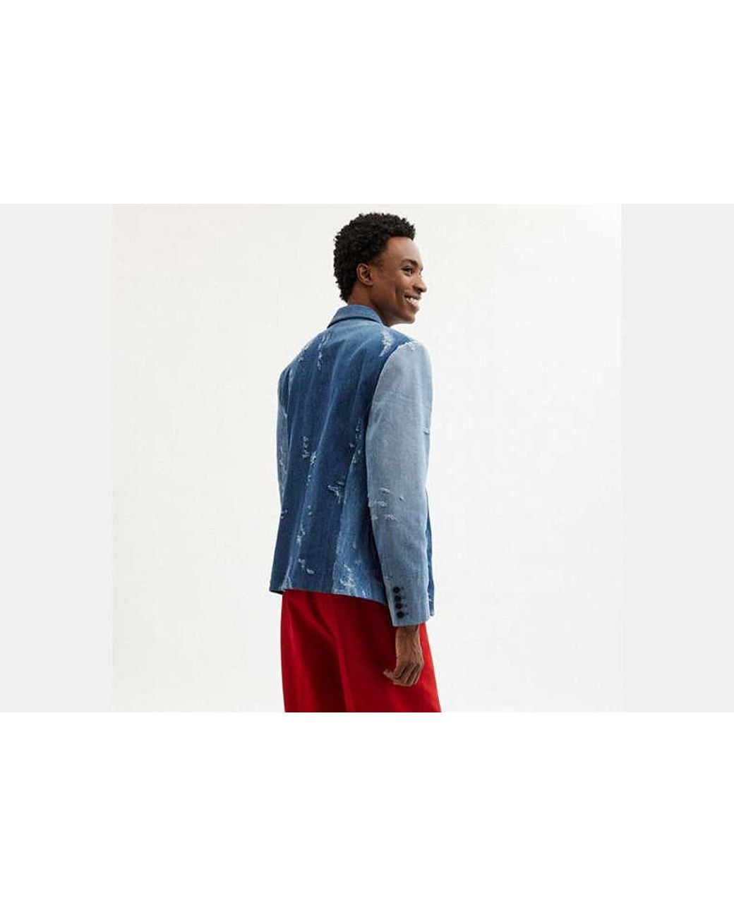 COACH Blue Denim Blazer for men