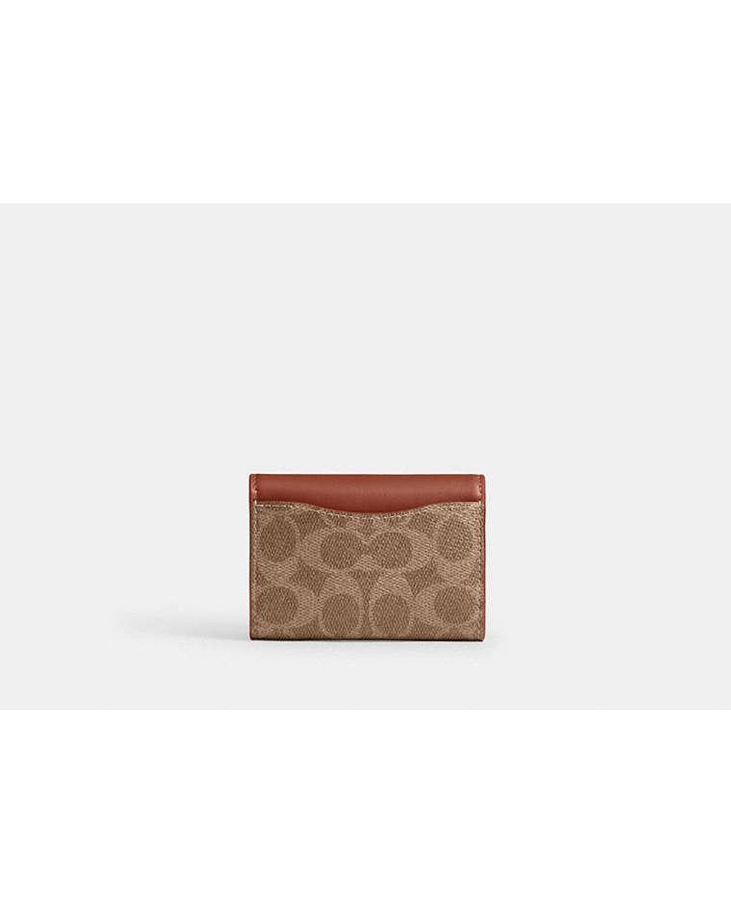 COACH White Essential Flap Card Case
