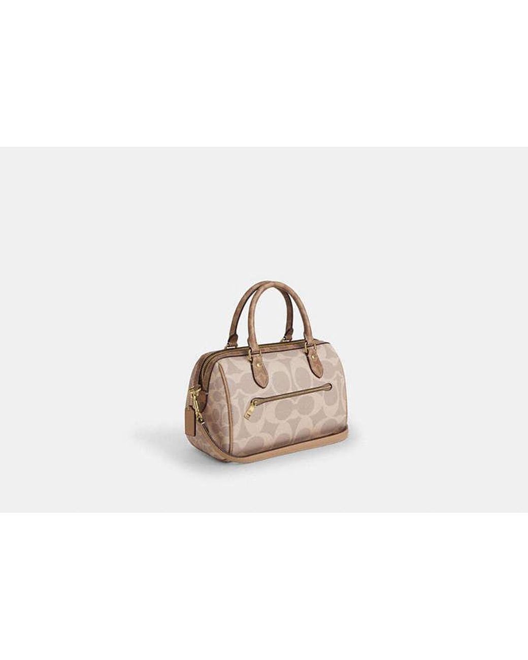 COACH Black Rowan Satchel Bag In Blocked Signature Canvas