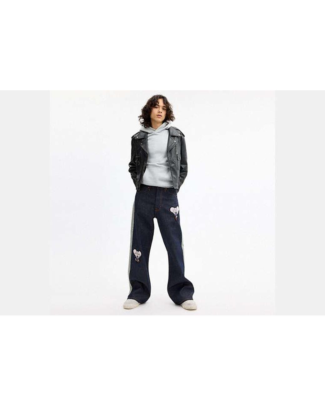 COACH Black Brain Dead Retro Jeans for men