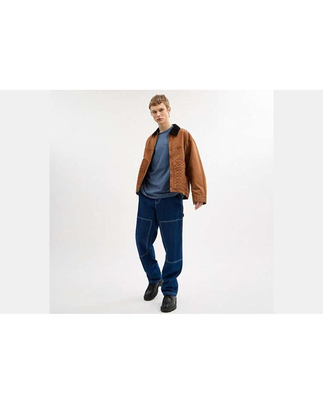 Chaqueta De Trabajo En Castaño, Talla Chica COACH de hombre de color Brown