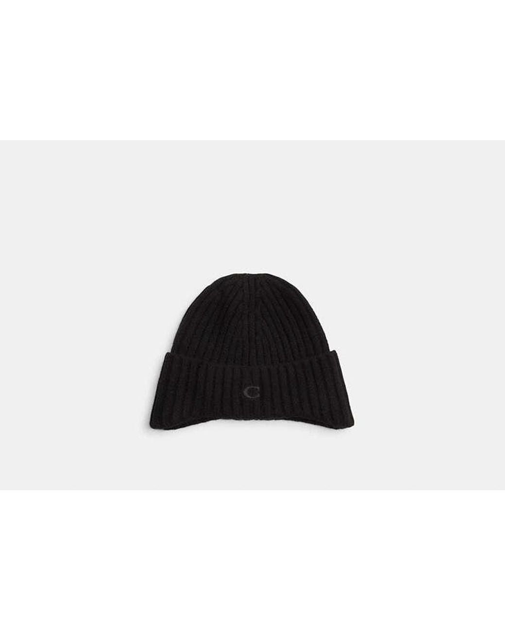 COACH Black Cashmere Beanie