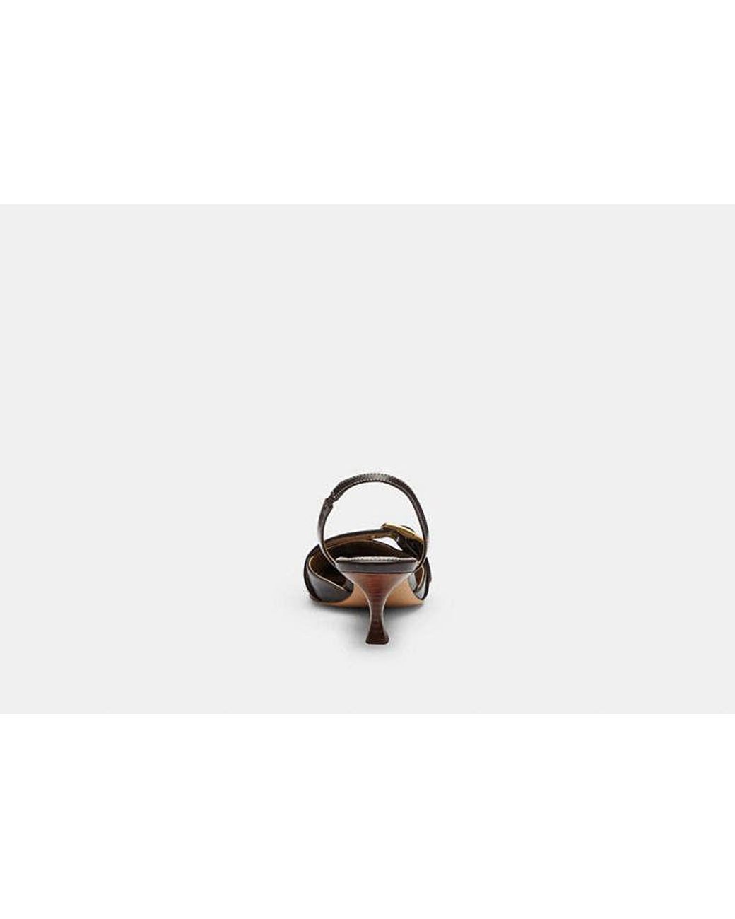 COACH Black Margot Slingback