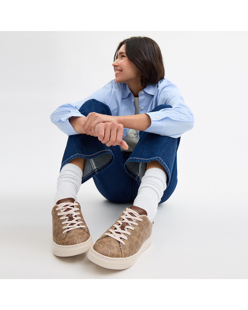 COACH Brown Sneakers High Line