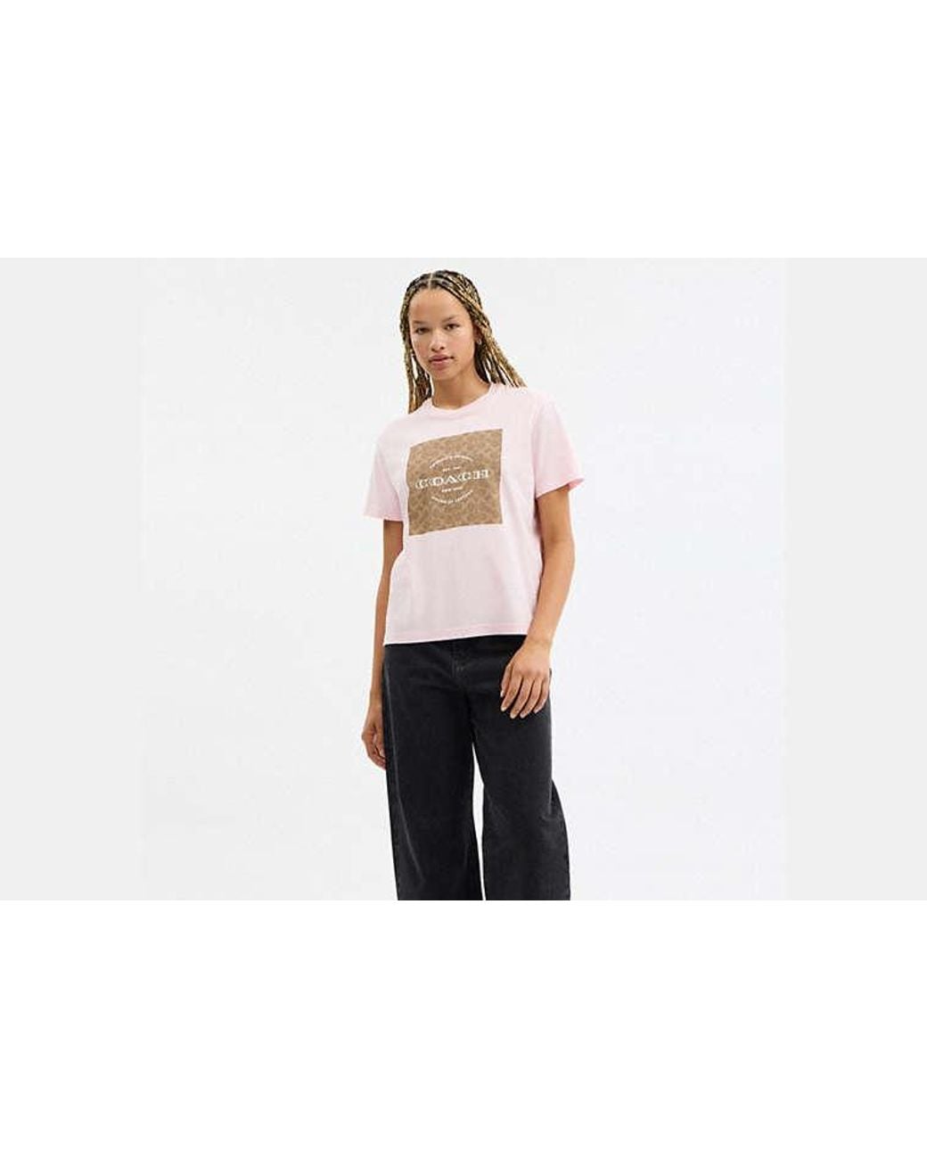 COACH Black Signature Square T-Shirt