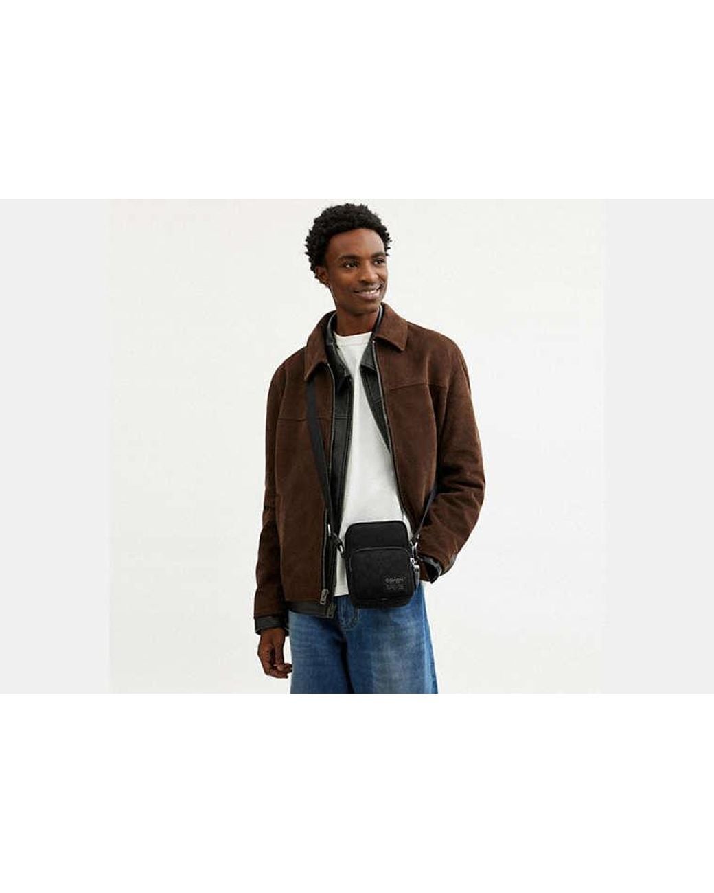 COACH Black Locke Crossbody Bag for men