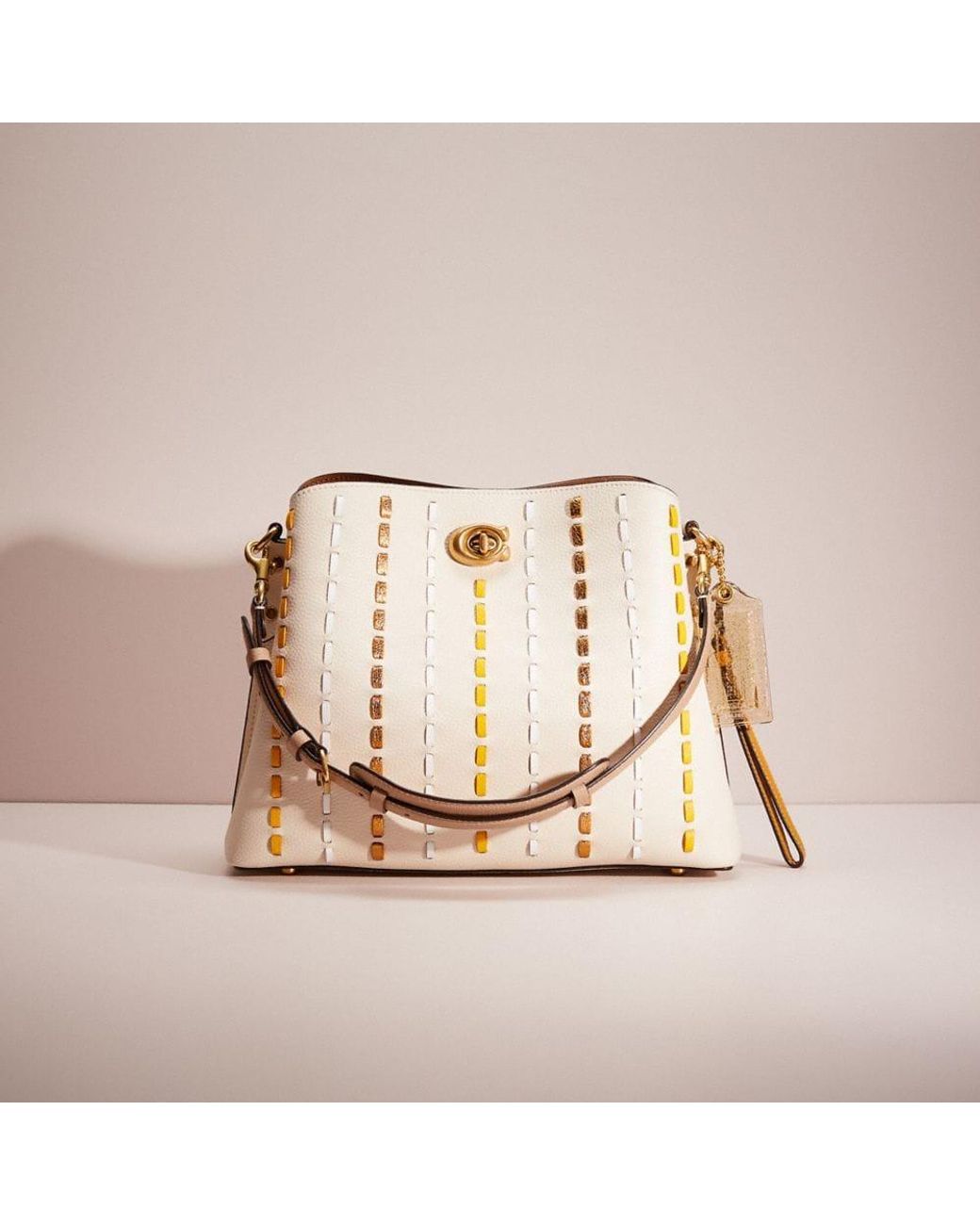 COACH Upcrafted Willow Shoulder Bag In Colorblock in Natural Lyst