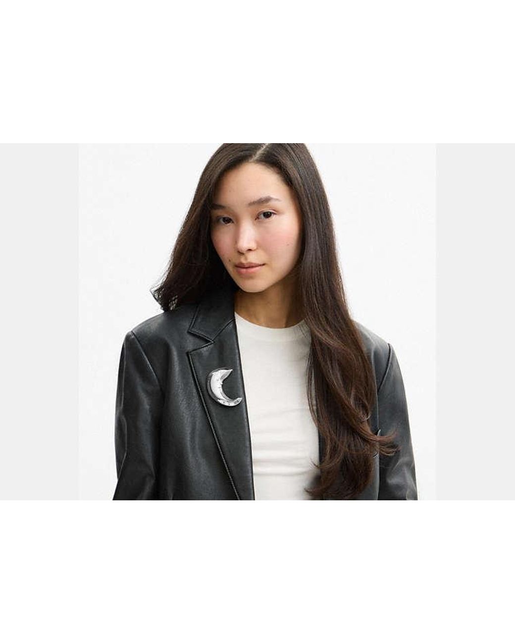 COACH Black Moon Brooch