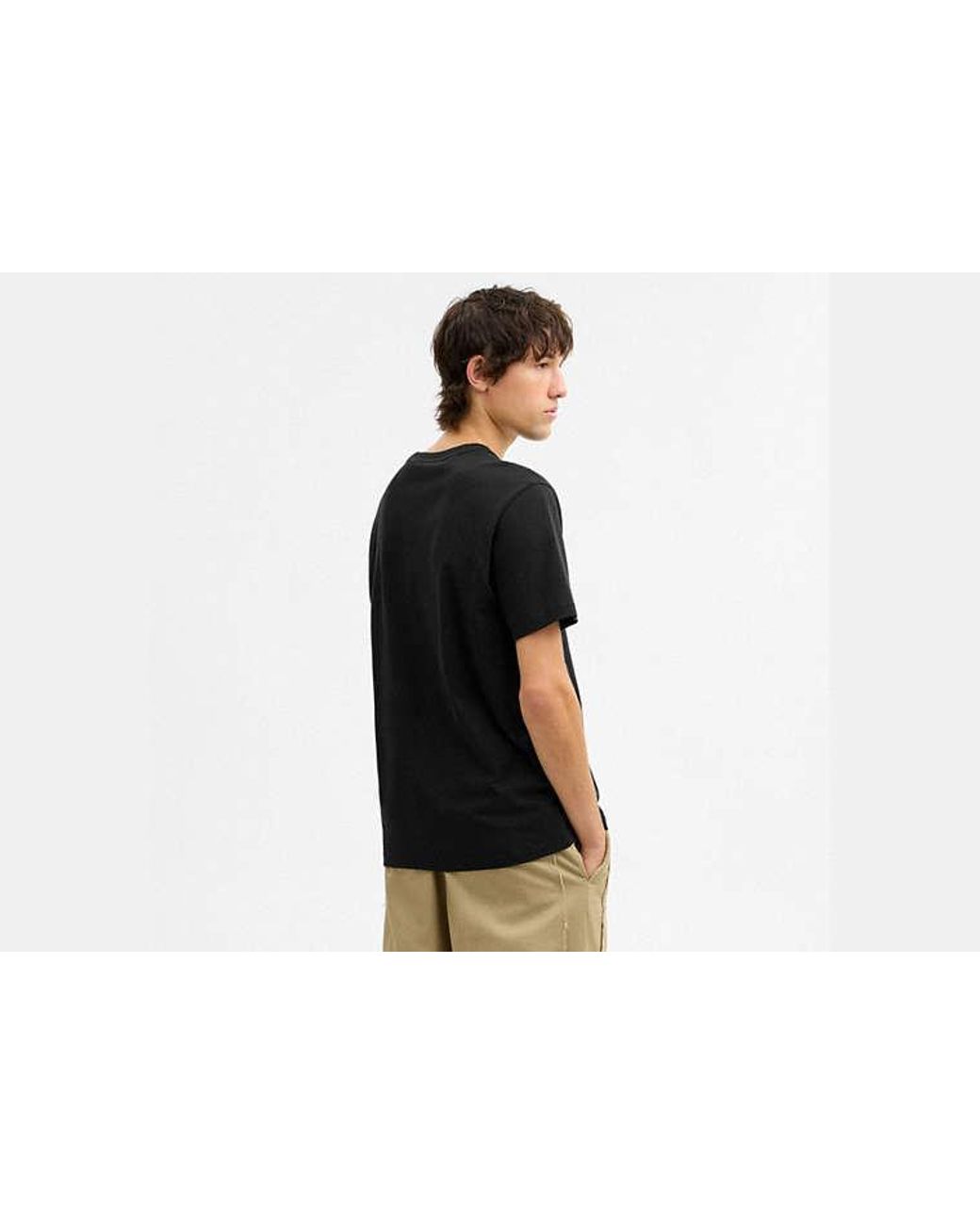 COACH Black Signature Square T-Shirt for men