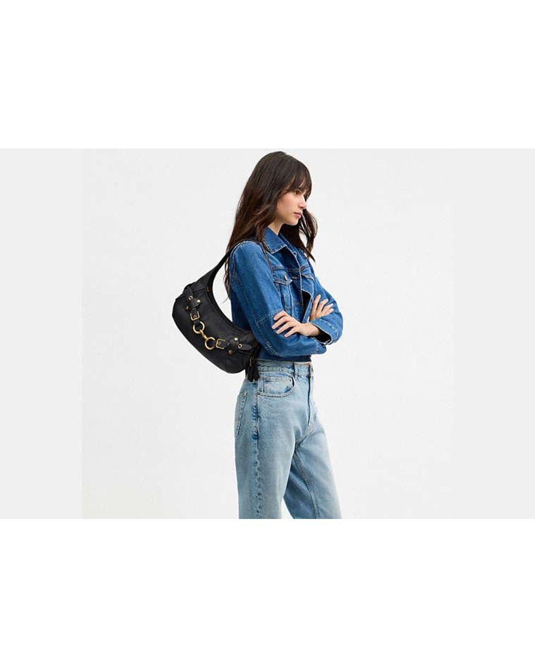 COACH Black Belted Ergo Shoulder Bag