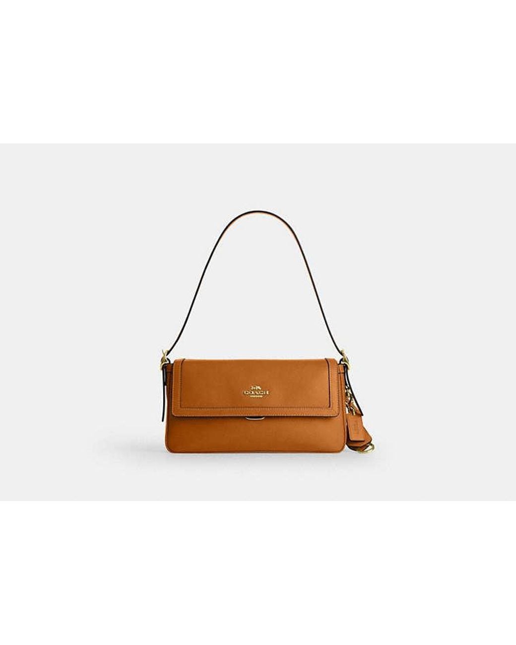 COACH Black Etta Small Flap Shoulder Bag