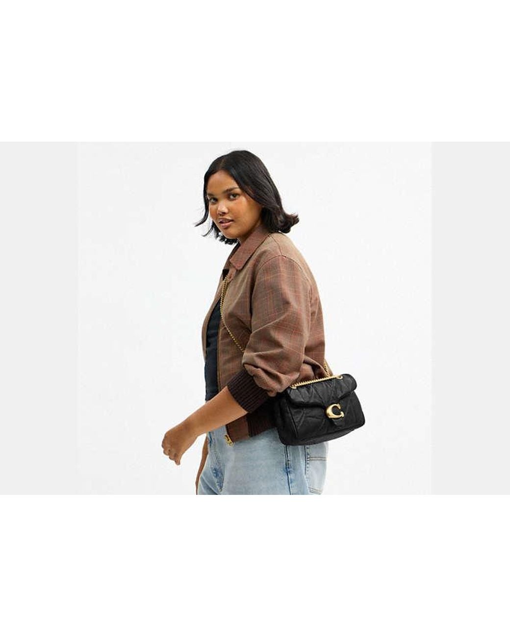 COACH Black Tabby Shoulder Bag 26 With Quilting