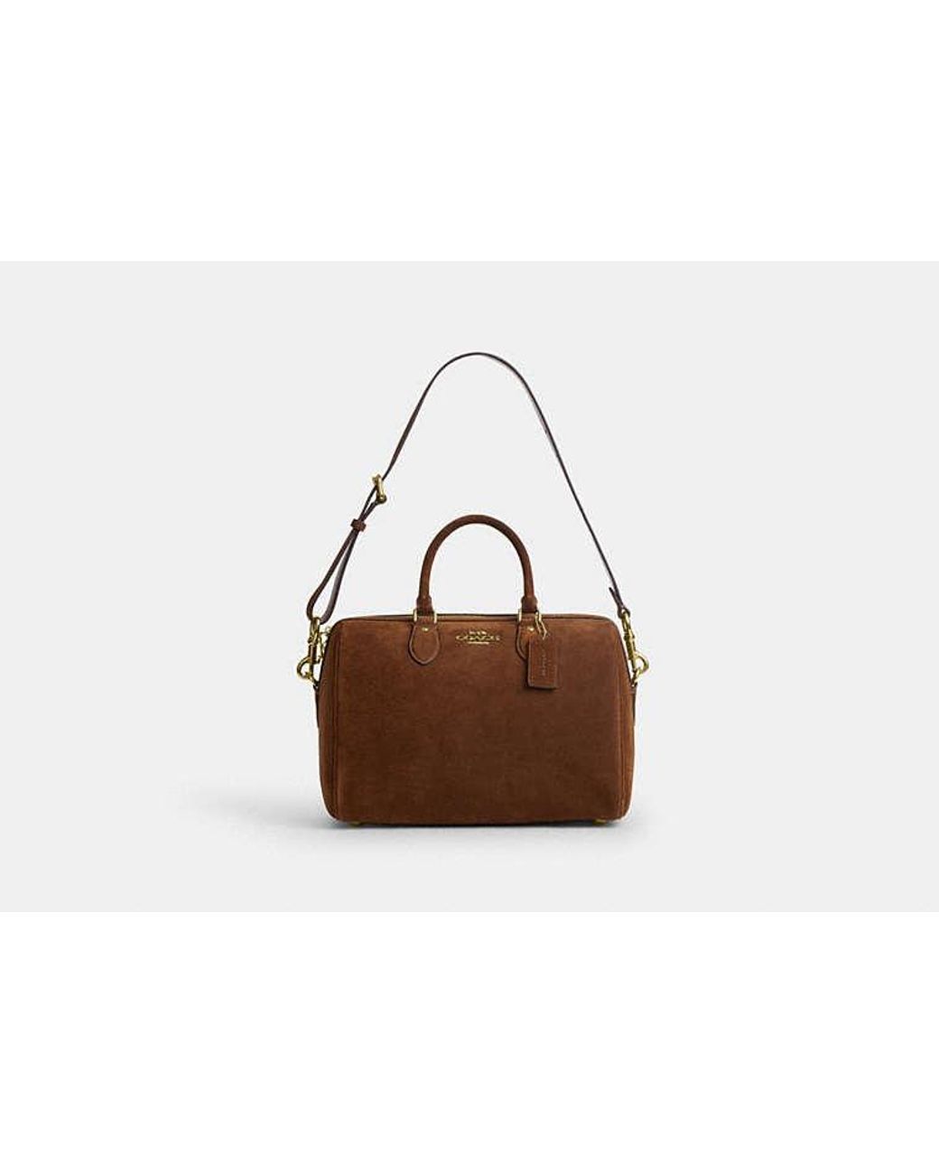 COACH Brown Rowan Large Satchel Bag