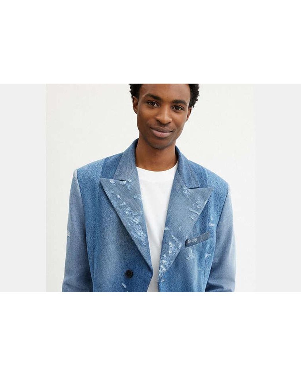 COACH Blue Denim Blazer for men
