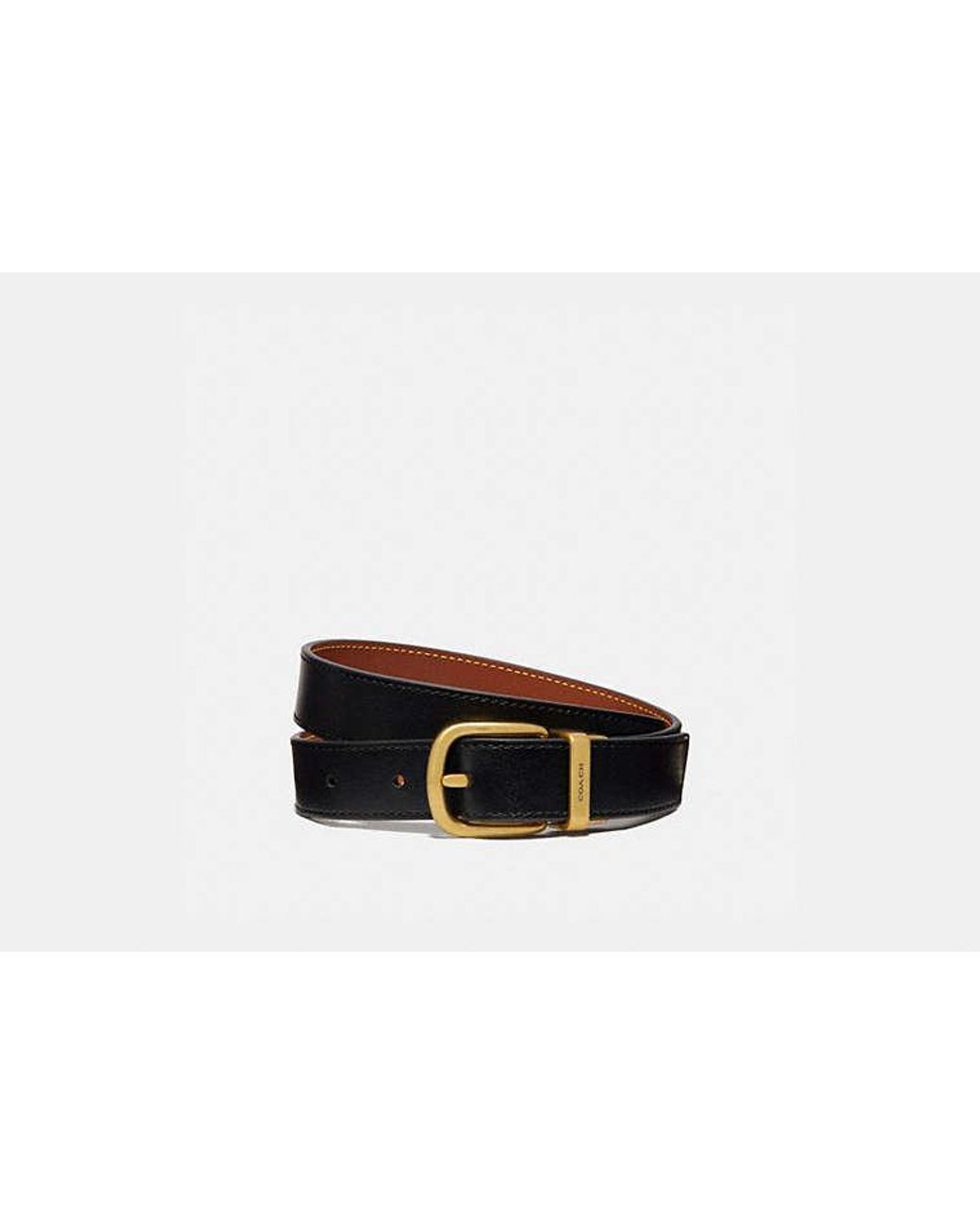 COACH Black Harness Buckle Reversible Belt, 25Mm
