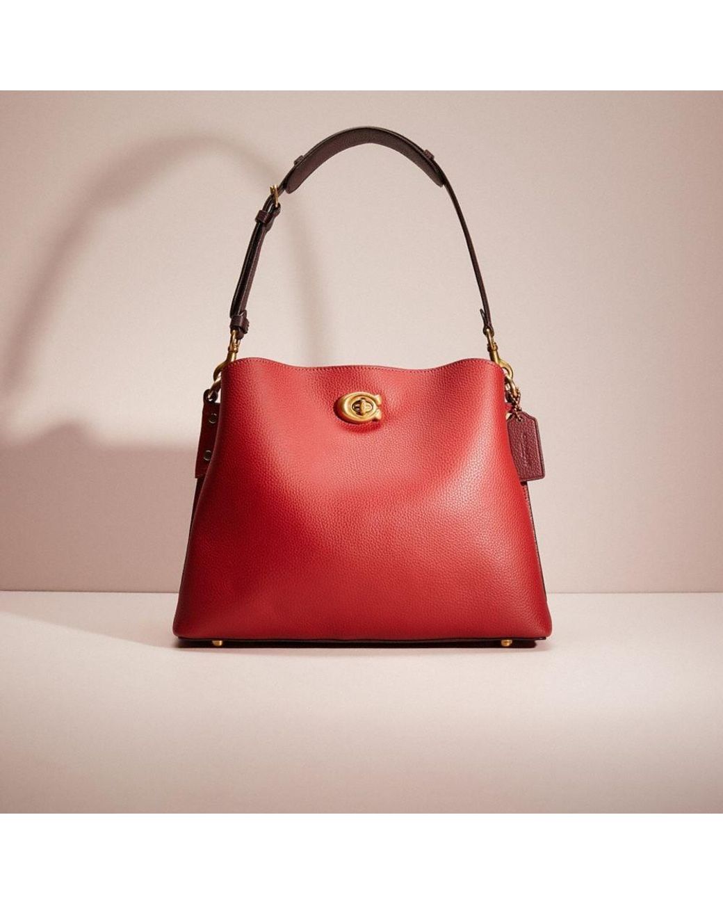 COACH Leather Restored Willow Shoulder Bag In Colorblock Lyst