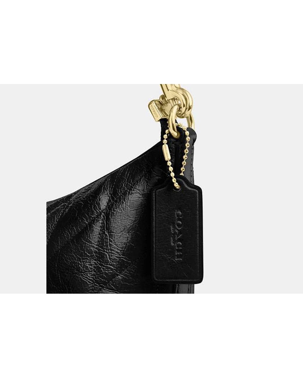 COACH Black Caitlin Shoulder Bag With Quilting