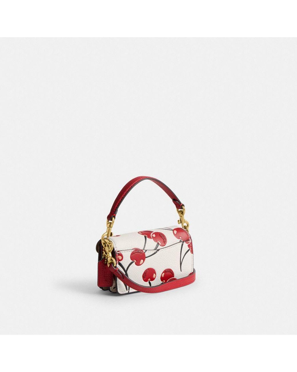 COACH Tabby Bag 12 With Cherry Print in Red | Lyst