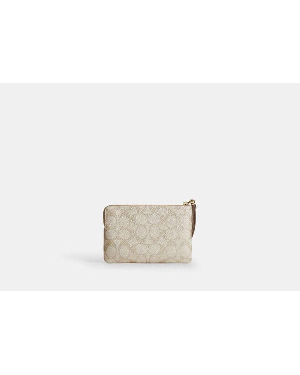 COACH Black Corner Zip Wristlet