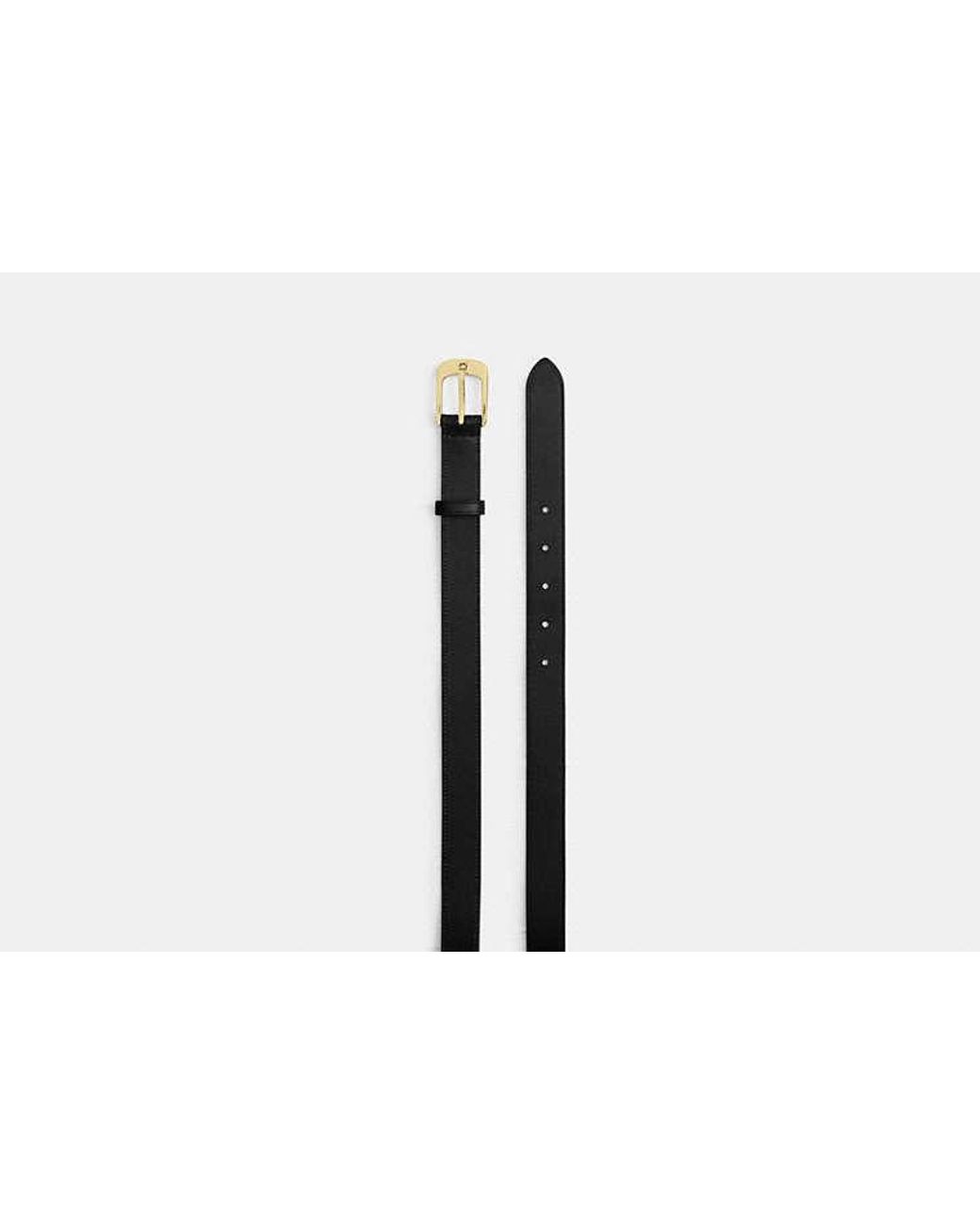 COACH Black C Harness Buckle Belt, 25Mm