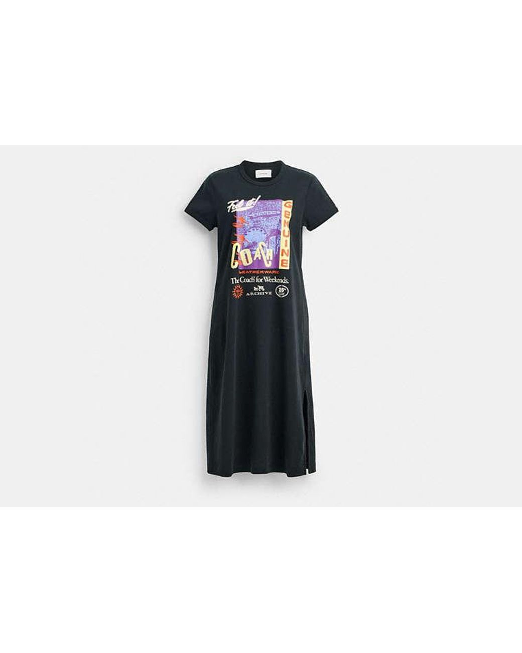 coach shirt dress Coach Outlet New York T Shirt Dress In Organic Cotton