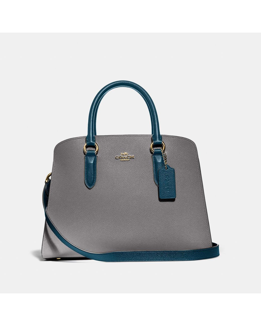 COACH Channing Carryall In Colorblock in Gray | Lyst