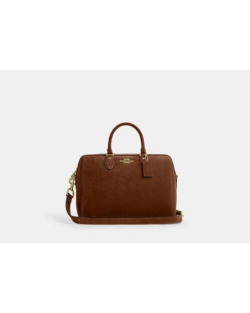 COACH Brown Rowan Large Satchel Bag