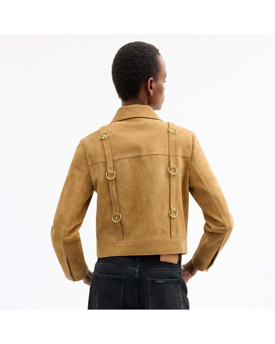 COACH Natural Brain Dead Suede Strap Jacket