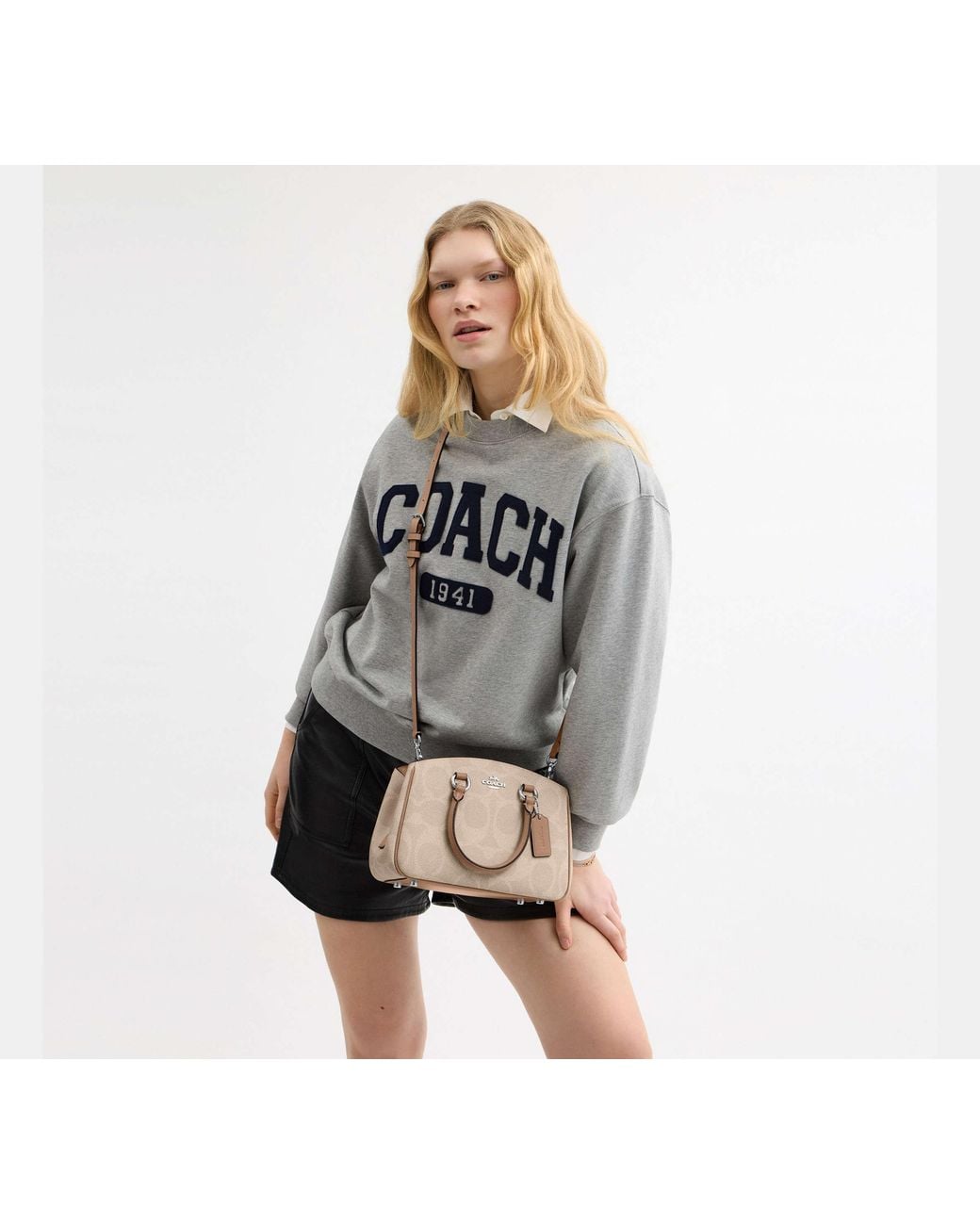 COACH Black Savannah Small Carryall Bag