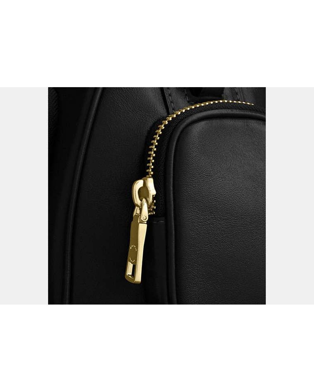 COACH Black Rowan Satchel Bag With Pockets