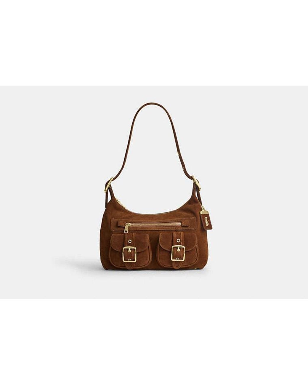 COACH Black Allison Zip Top Shoulder Bag