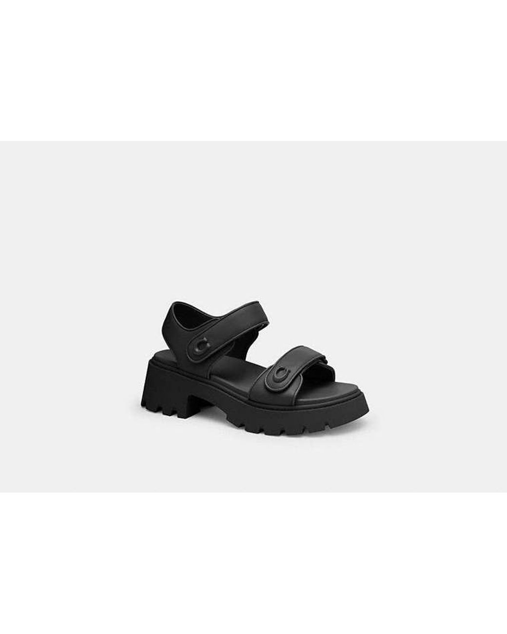 COACH Black Brynn Platform Sandal