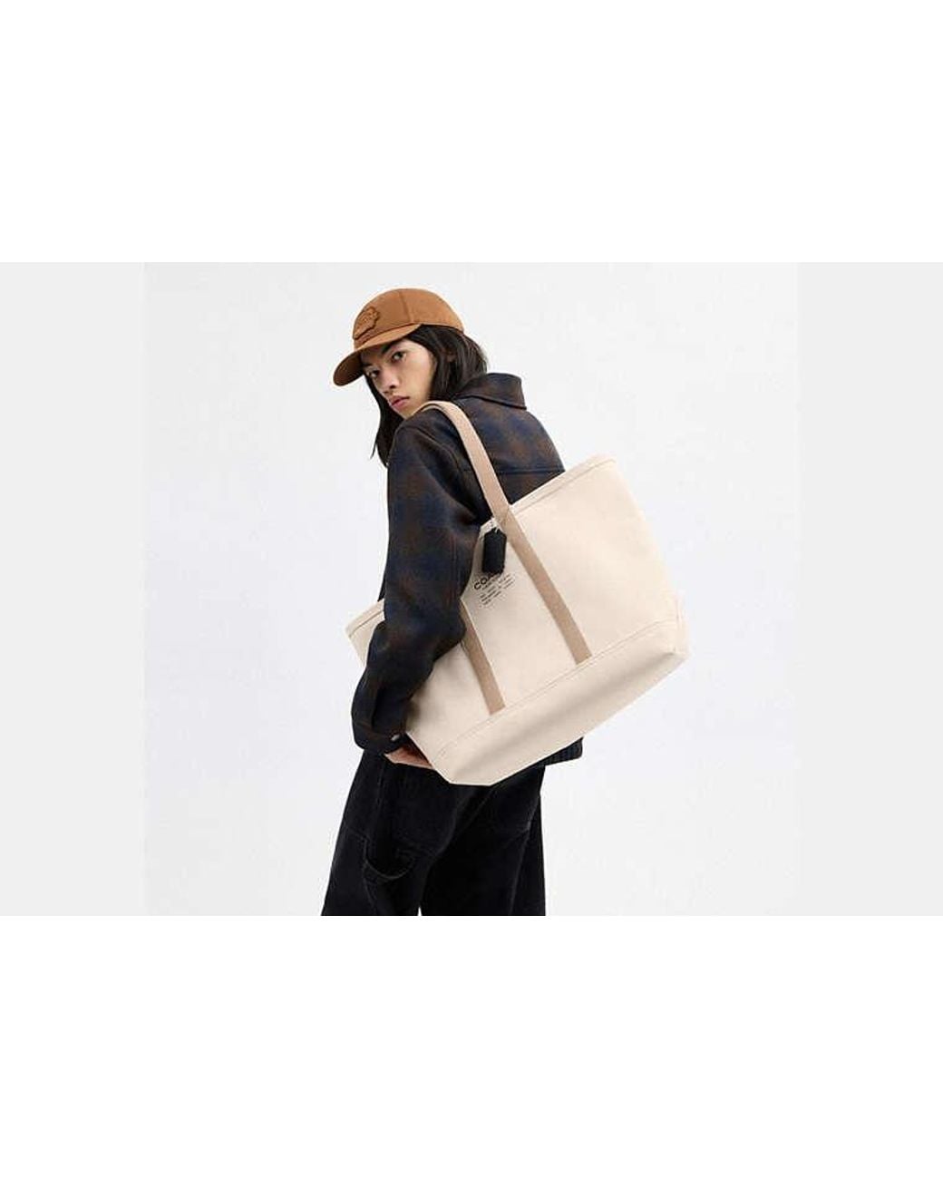 COACH Black Utility Tote Bag for men