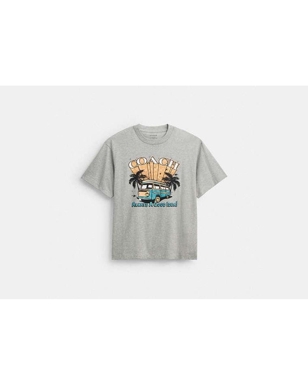 COACH Black Van Relaxed T-Shirt for men