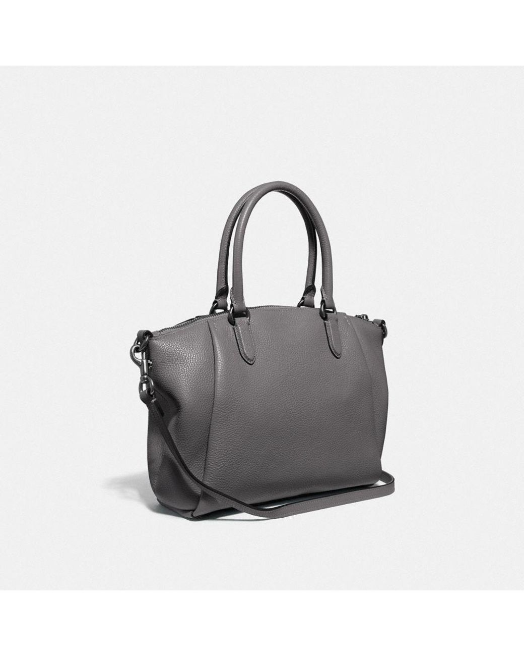 Coach elise satchel grey sale