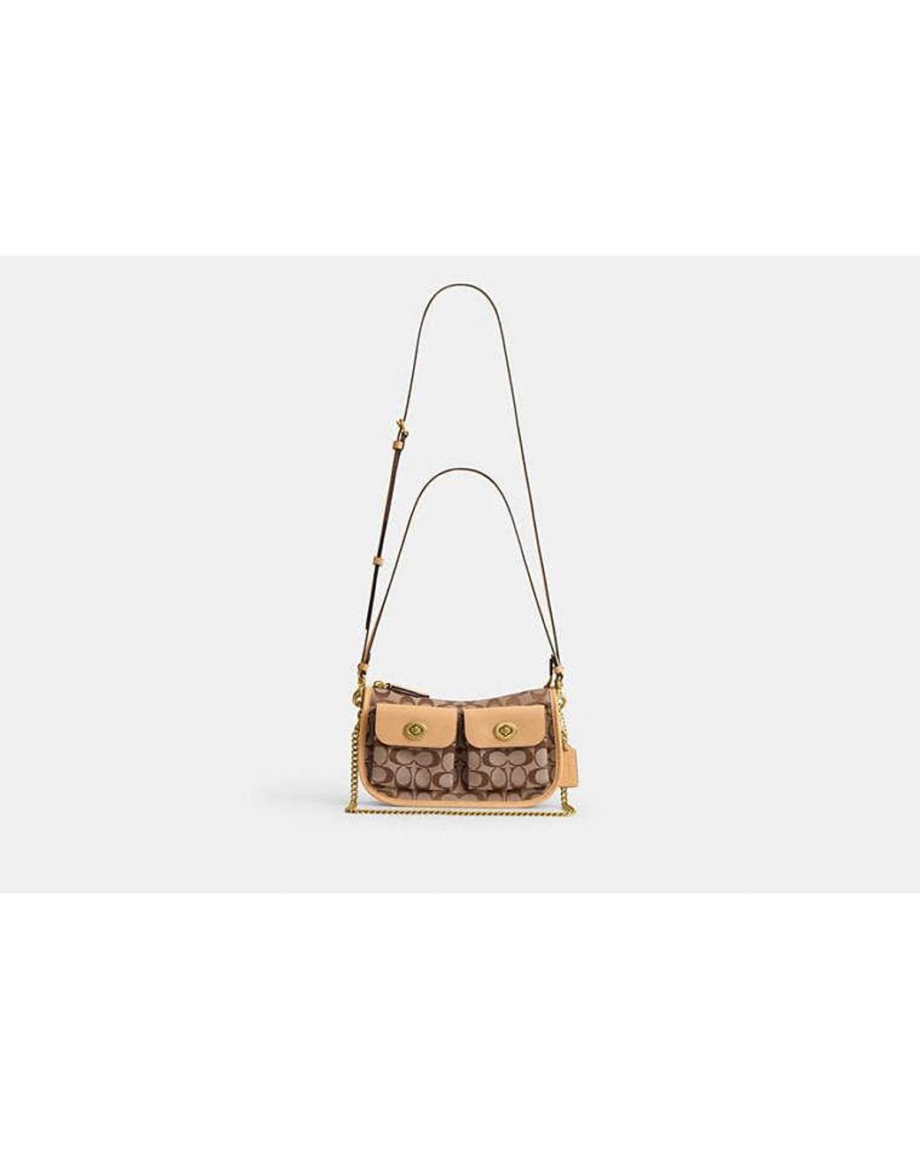 COACH Black Twin Turnlock Waverly Bag