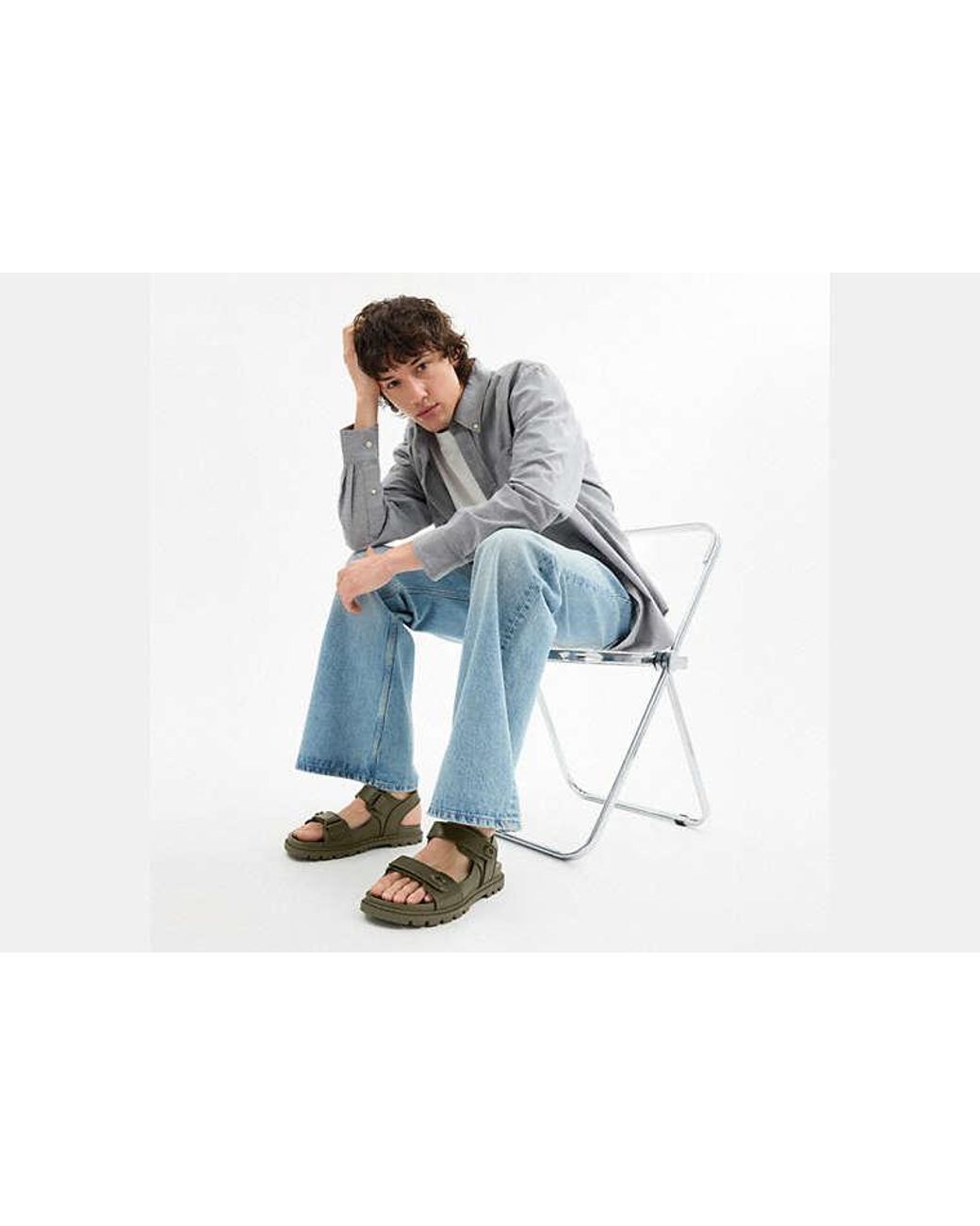 Sandale Plateforme En Pour Hommes, Taille COACH pour homme en coloris Black