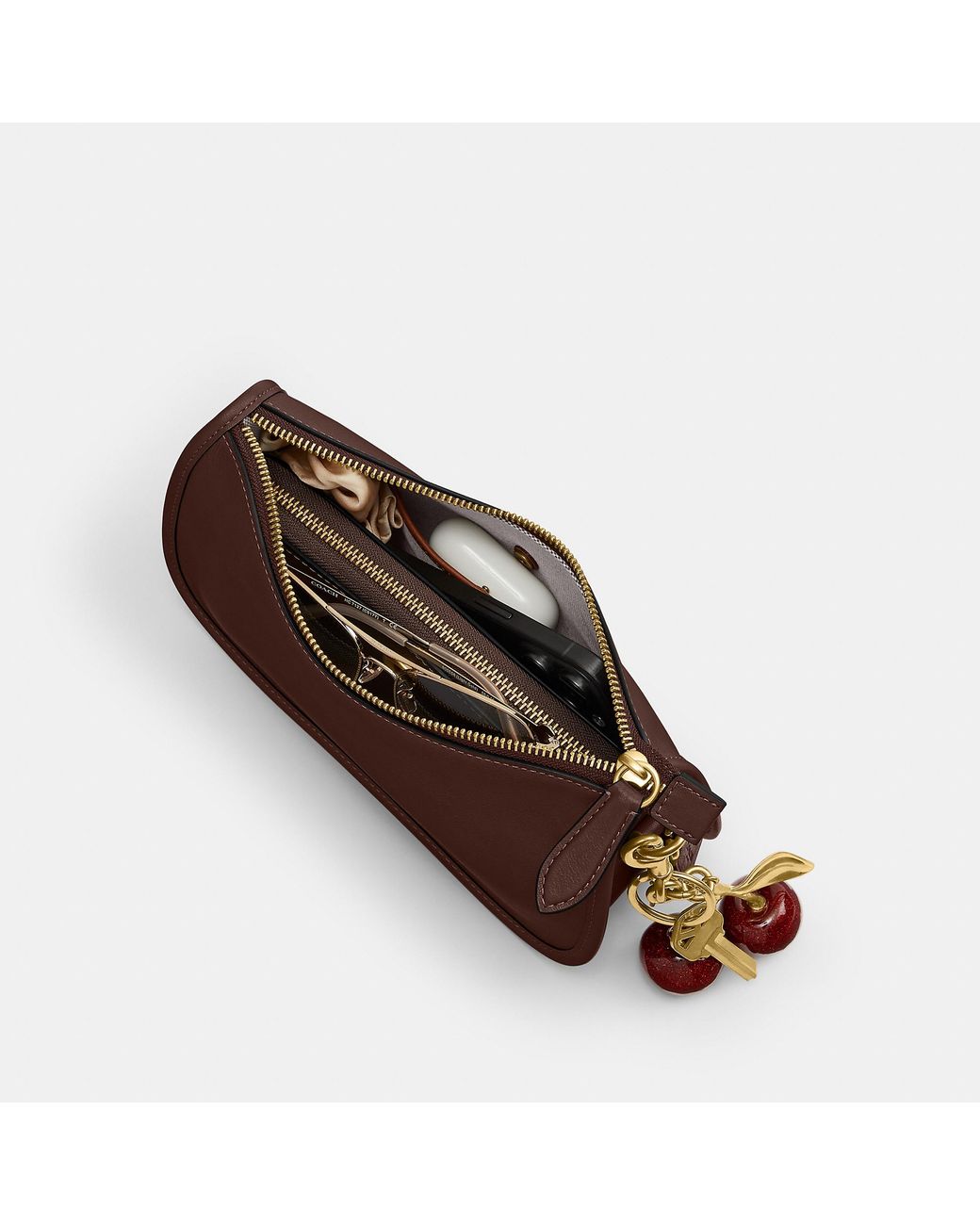 COACH Brown Natural Grain Leather Waverly Bag