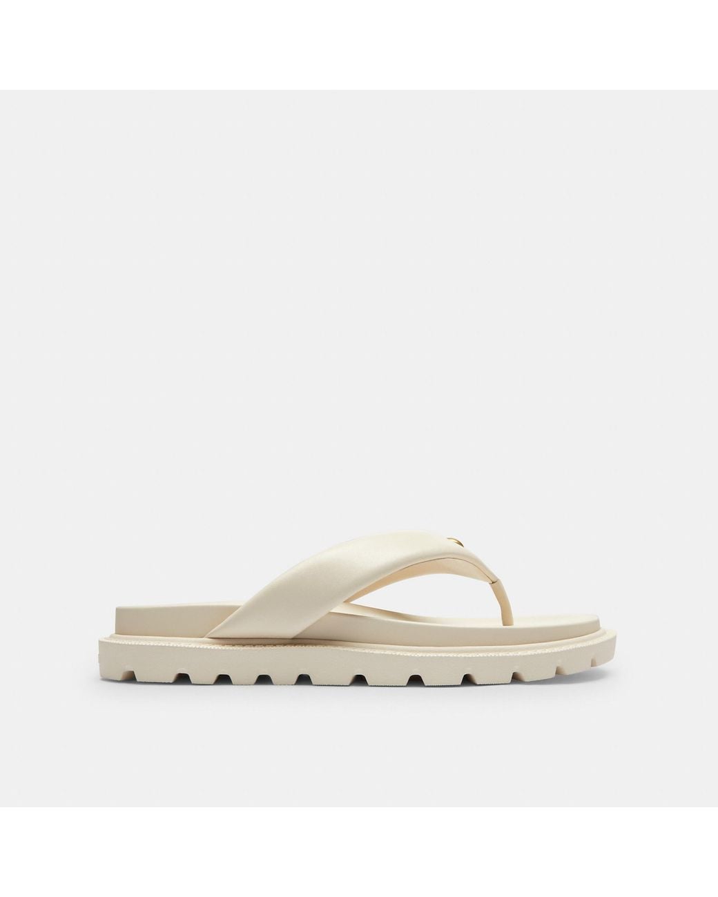 COACH White Flip Flops
