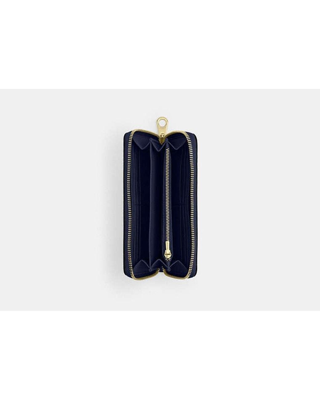 COACH Blue Long Zip Around Wallet