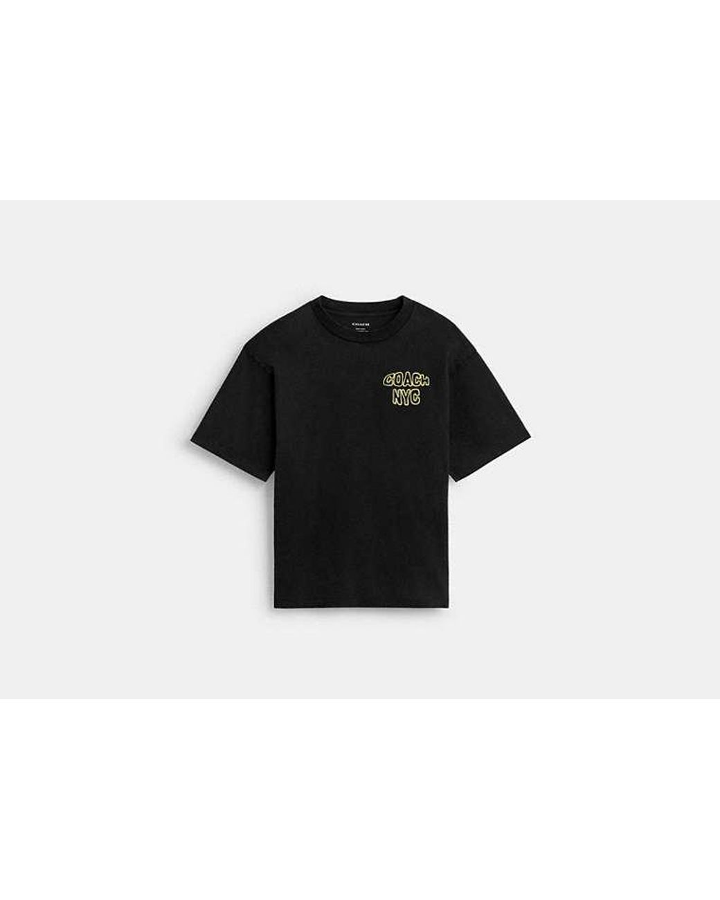 COACH Black Lemon Relaxed T-Shirt for men