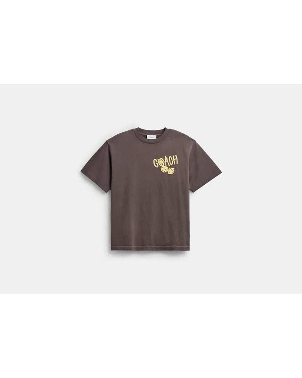 COACH Black Dice Relaxed T-Shirt for men