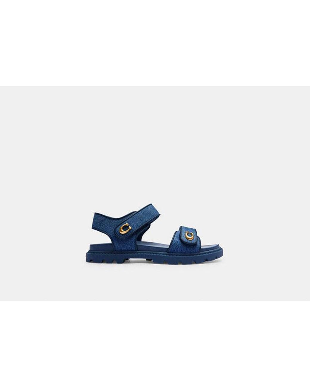 COACH Blue Flat Sandals