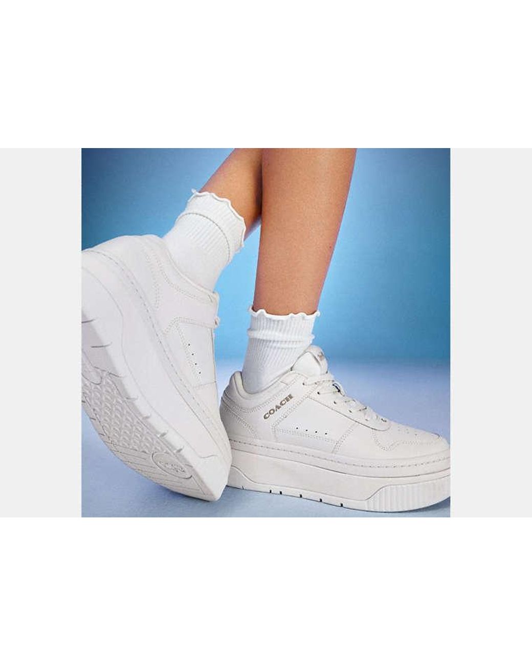 Sneaker Platform En Pour Femmes, Taille COACH en coloris White