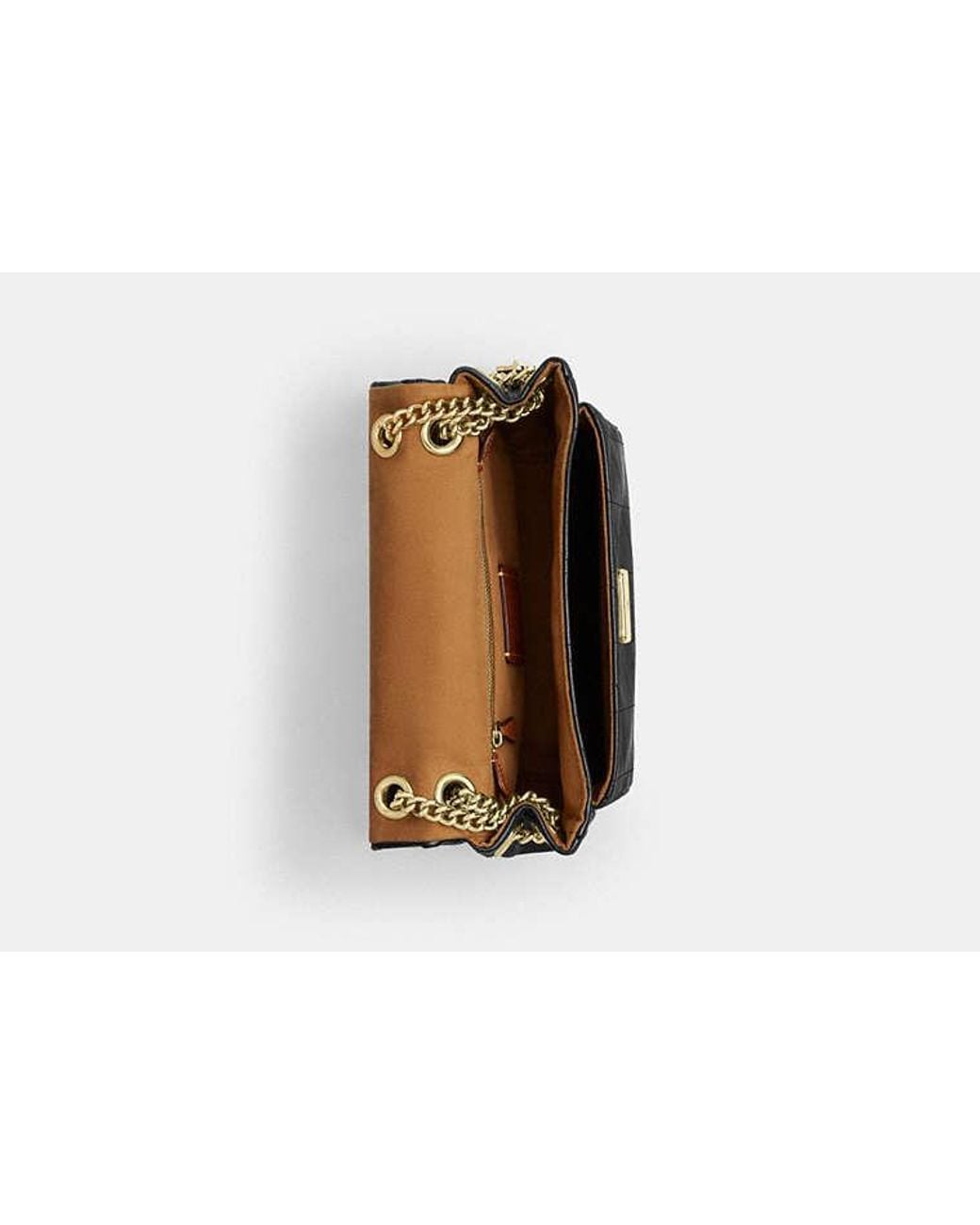 COACH Black Elodie Crossbody Bag 24 With Quilting