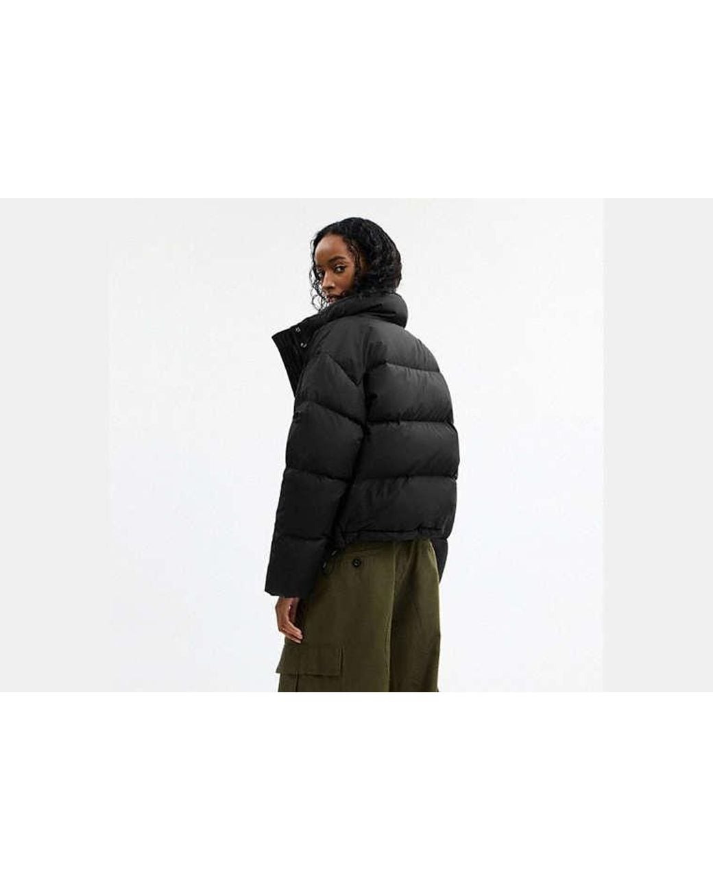 COACH Black Short Puffer Jacket