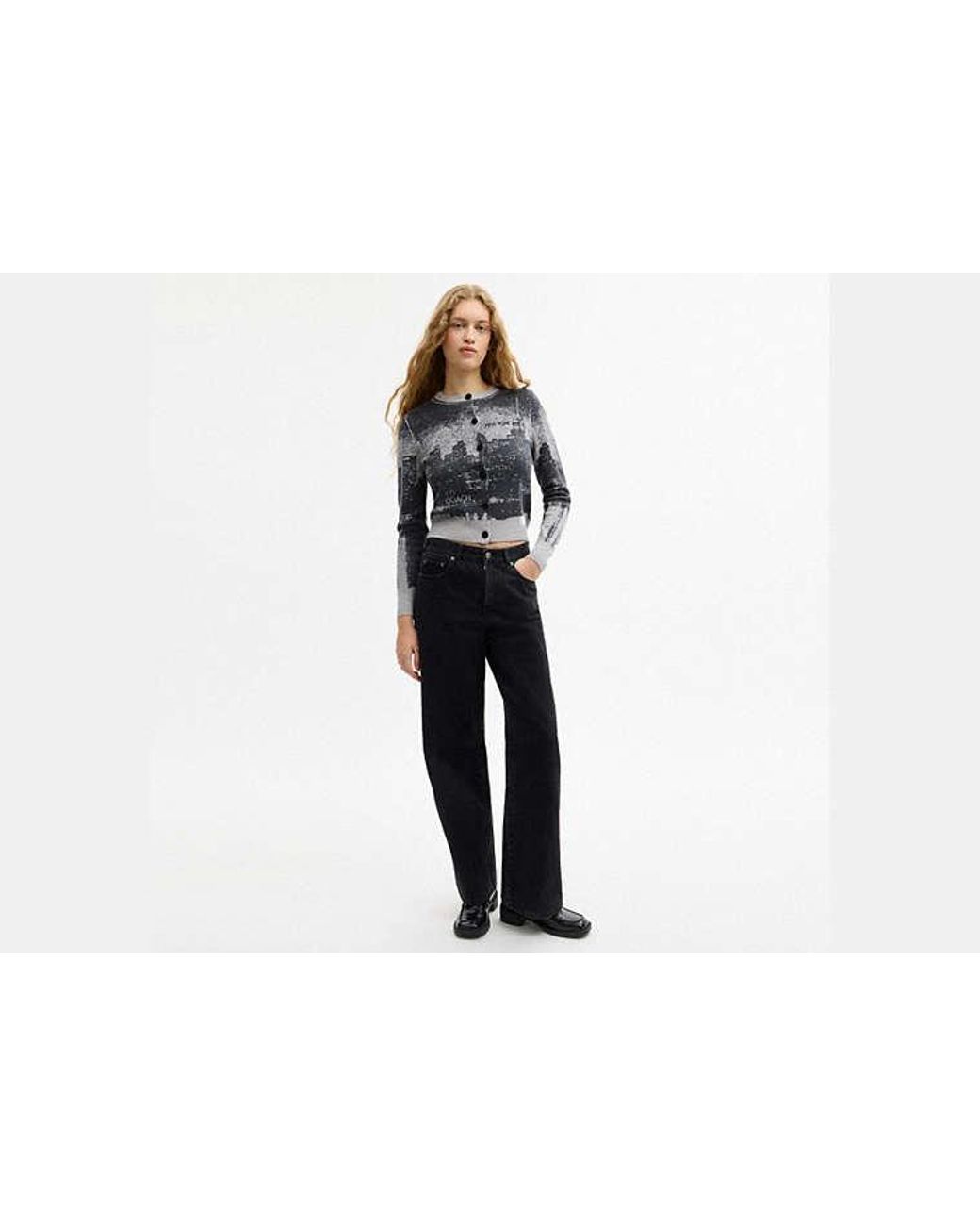COACH Black Postcard Cardigan