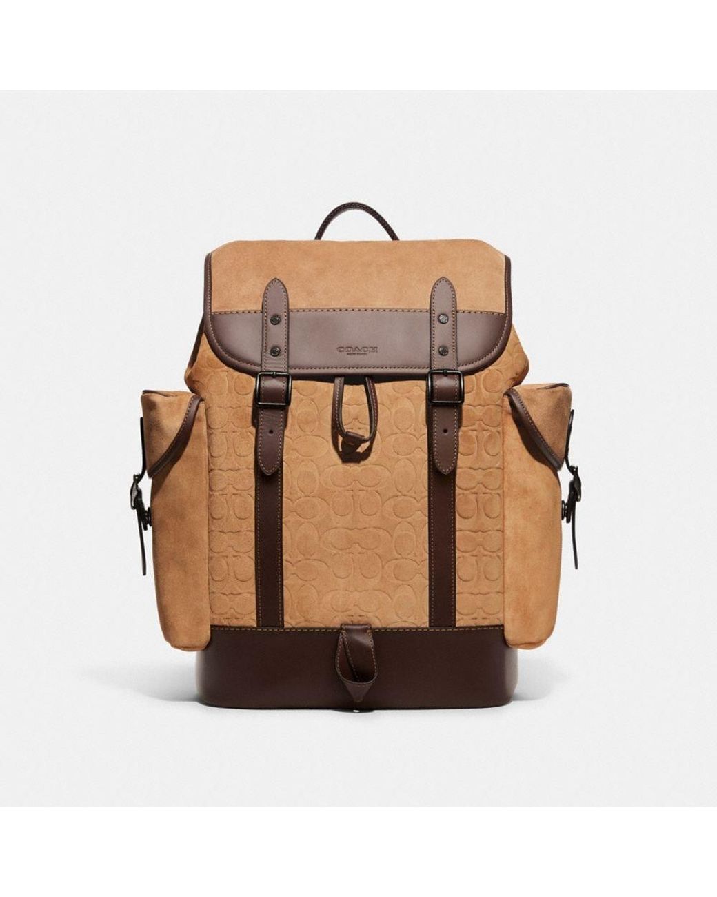COACH Hitch Backpack In Signature Suede for Men Lyst Canada